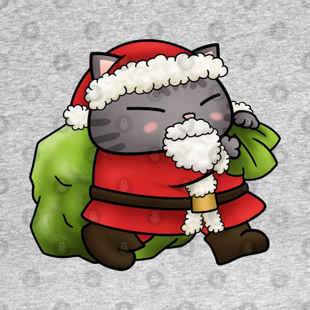 Christmas Santa Claus Cat by Takeda_Art